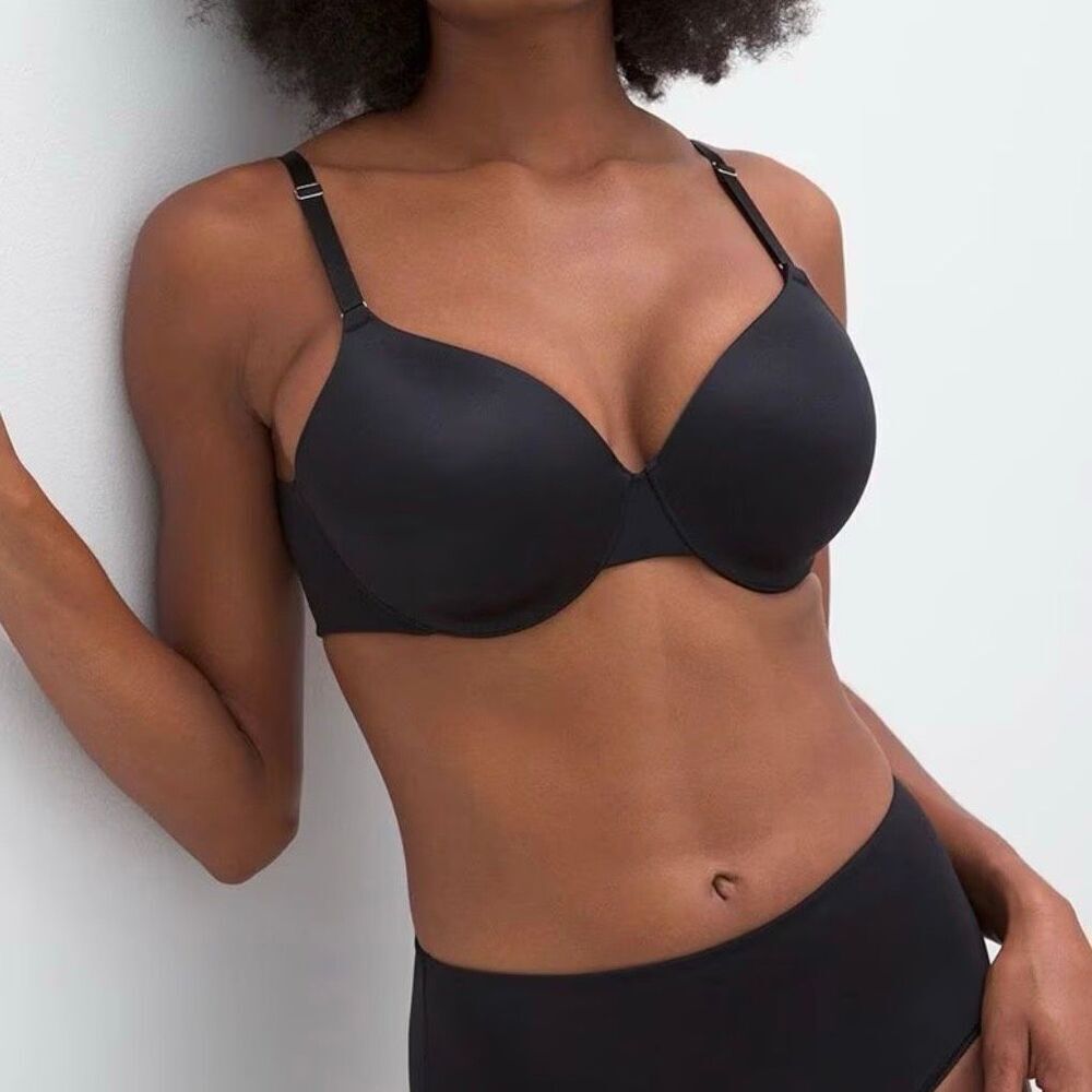 Soma Women's Black T-Shirt Bra 38DD Full Coverage Smoothing Design